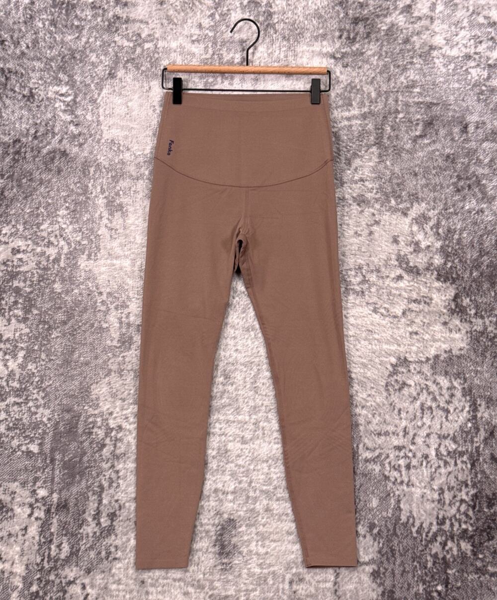 Fanka Body Sculpt Leggings Medium Womens Brown Reversible 7/8